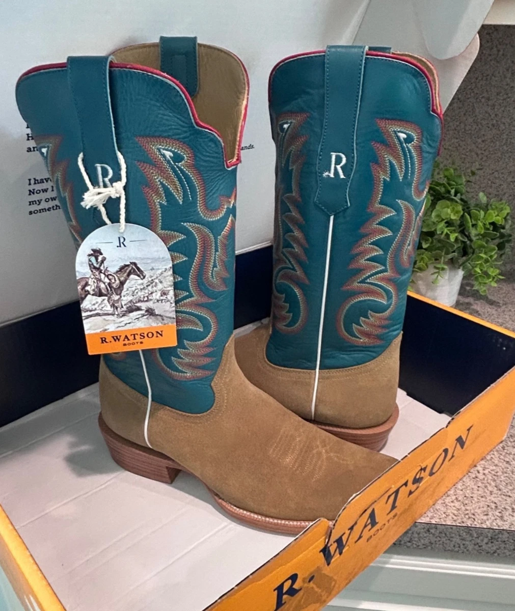 Blue Solid Western Boots for Men for sale | eBay display picture 3