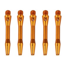 35mm Aluminum Dart Shafts, 15 Pack Medium 2BA Thread Dart Stems, Orange