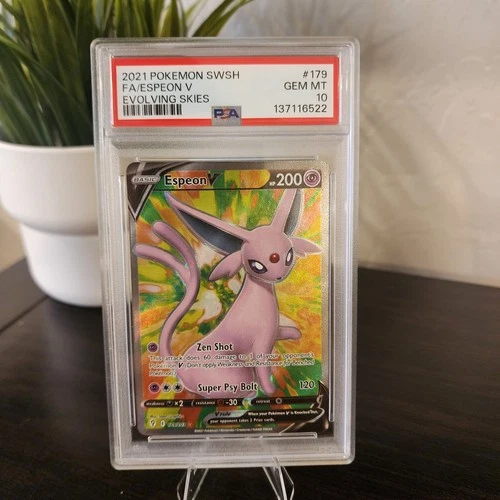 Pokemon Espeon V 179/203 Evolving Skies PSA 10