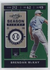 2020 Panini Chronicles Contenders Optic Green Prizm 32/50 Brendan McKay #4 0ud4