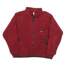 CONTOUR Mens Red Jacket XL Polyester Blend Zip Fleece Casual Wear Outerwear