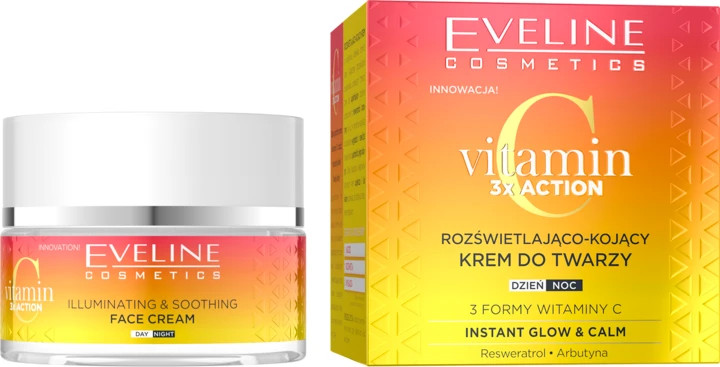 Eveline Vitamin C Illuminating Soothing Day Night Cream Instant Glow & Calm 50ml