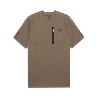 PUMA Pumatech Best Crew Neck Short Sleeve T-Shirt Mens Brown Casual Tops 6888849