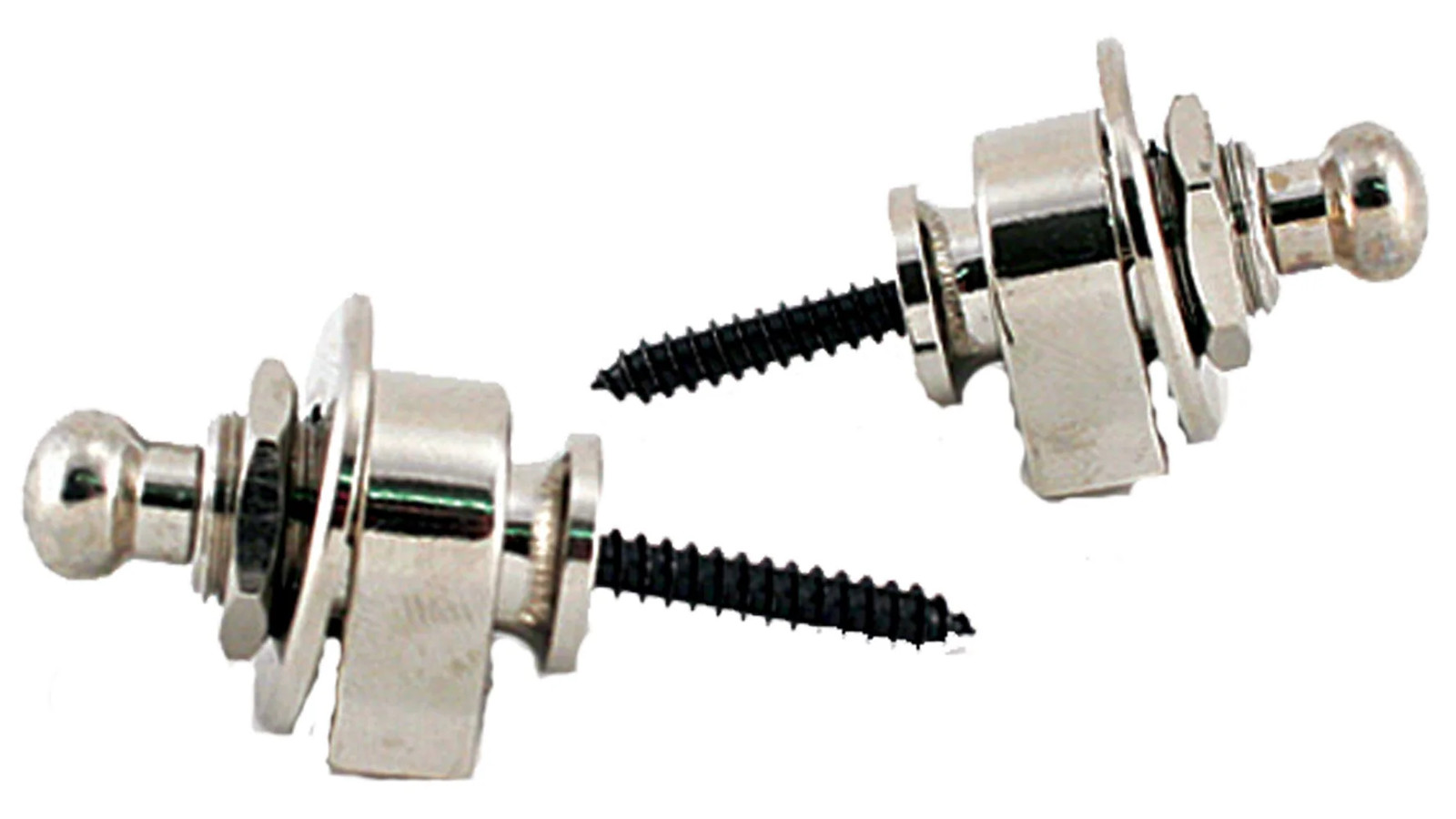 TGI Chrome Guitar Strap Locks - Pair