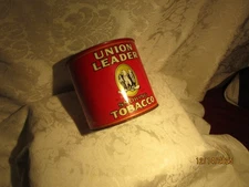 Union Leader Smoking Tobacco 12 oz Metal Tin Empty No Lid by US Tobacco Co U-2