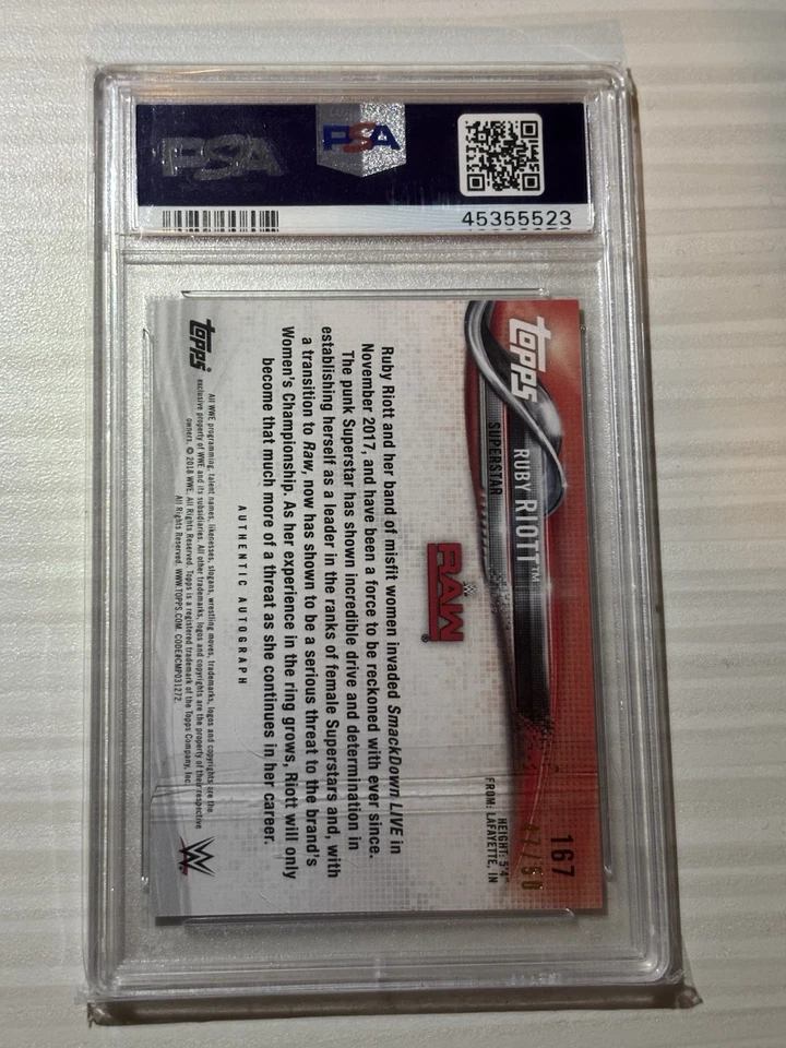 2018 TOPPS WWE THEN NOW FOREVER 167 RUBYRIOTT AUTOGRAPH- BLUE - Image 2 of 2