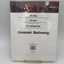 Computer Sensations Computer Stationery "Books" #258 100 Sheets NOS