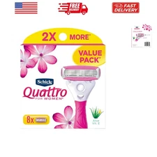 Schick Quattro Womens Razor for Shaving Refllls, Razors for Women Value Pack,...