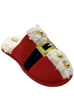 Dearfoams Men's Holiday Novelty Scuff Slippers Red Buckle