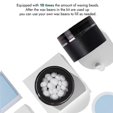 Mini Facial Wax Kit for All, Portable Warmer with Hard Wax Beans, Hair Removal