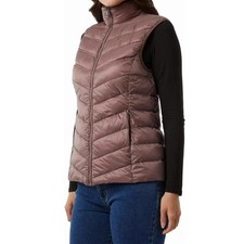 NEW 32 Degrees Heat Women's Small Puffer Vest Pink Lightweight Full Zip L1121