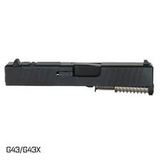Complete Slide for Glock 43 RMSc Optic Cut Slide - Black Nitride Finish