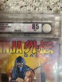 NES Ninja Gaiden VGA 85 NM+ White Seal Tecmo 1989 CIB Graded