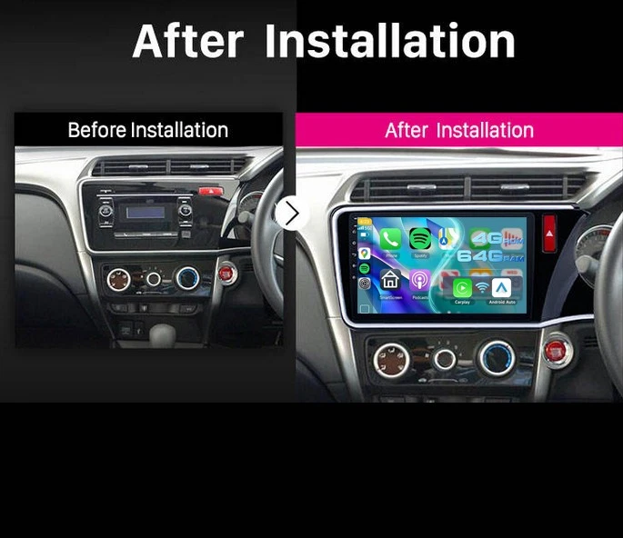 10" Wireless CarPlay Android auto Head Unit Stereo radio For Honda City 2014+ - Image 3 of 4