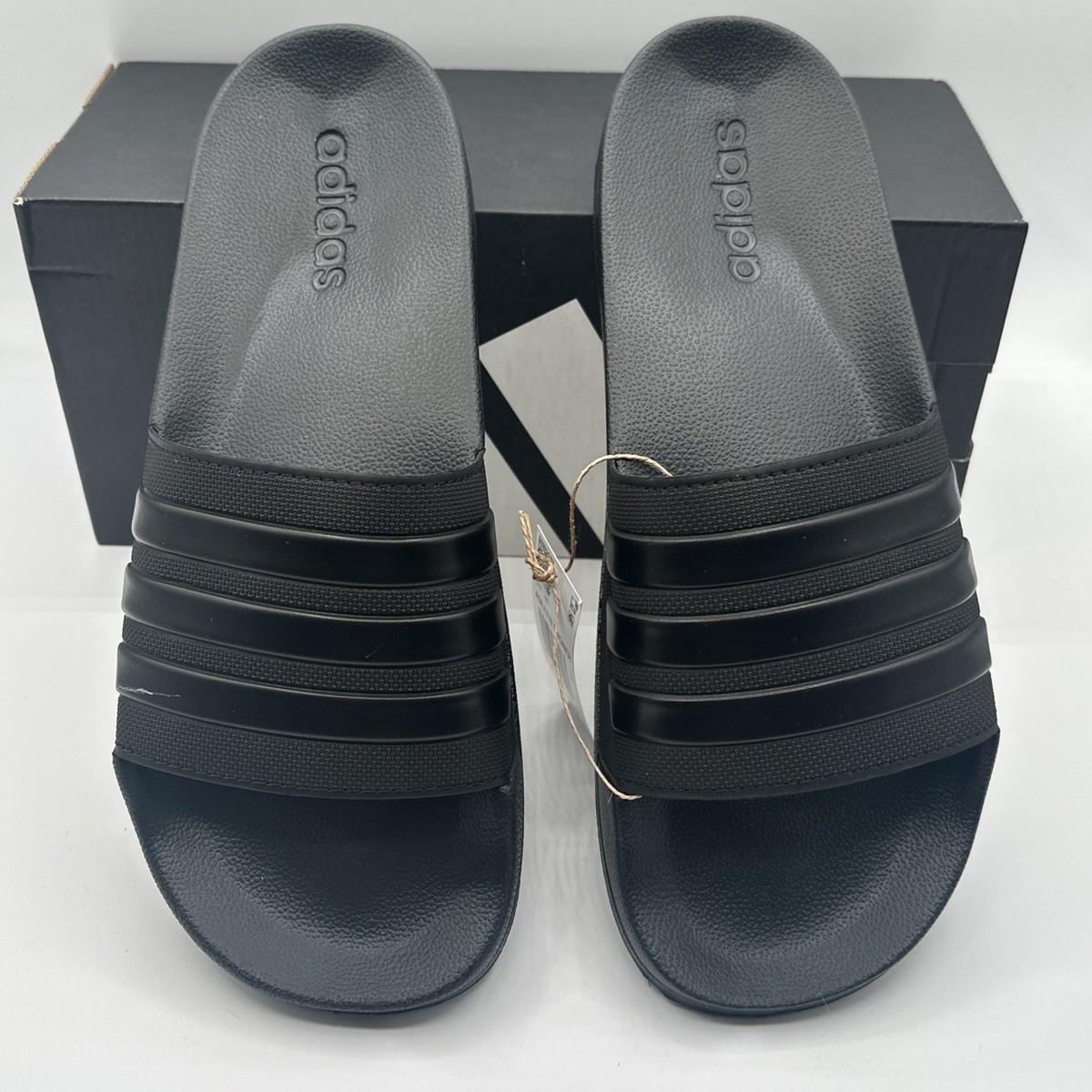 Adidas Adilette Aqua Unisex Slides Sandal Black On Black Sz.8(M