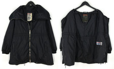 Woman's PRADA ART.280037 Jacket Black Nylon Coat Zip High Neck Overcoat Size 46
