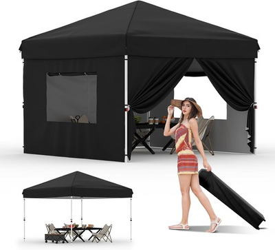 #ad #ad 10#x27;x10#x27; Heavy duty POP UP Camping Canopy Tent with Carry Bag Folding Gazebo New $130.19