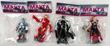 Captain America, Batman, Spider-Man, Thor magnet souvenirs from Malta RARE
