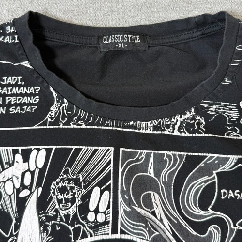 One Piece Roronoa Zoro Manga Graphic T-Shirt Black XL Anime Slim Fit - Picture 5 of 9