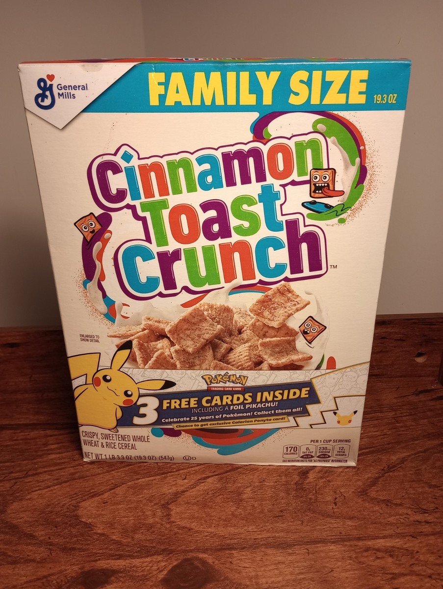 Cinnamon Toast Crunch Pokemon Cards 25th Anniversary Foil Pikachu Sealed  Box