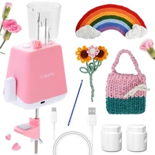 Caydo i Cord Knitting Machine, Electric iCord Maker Tool with Adequate Tensio...