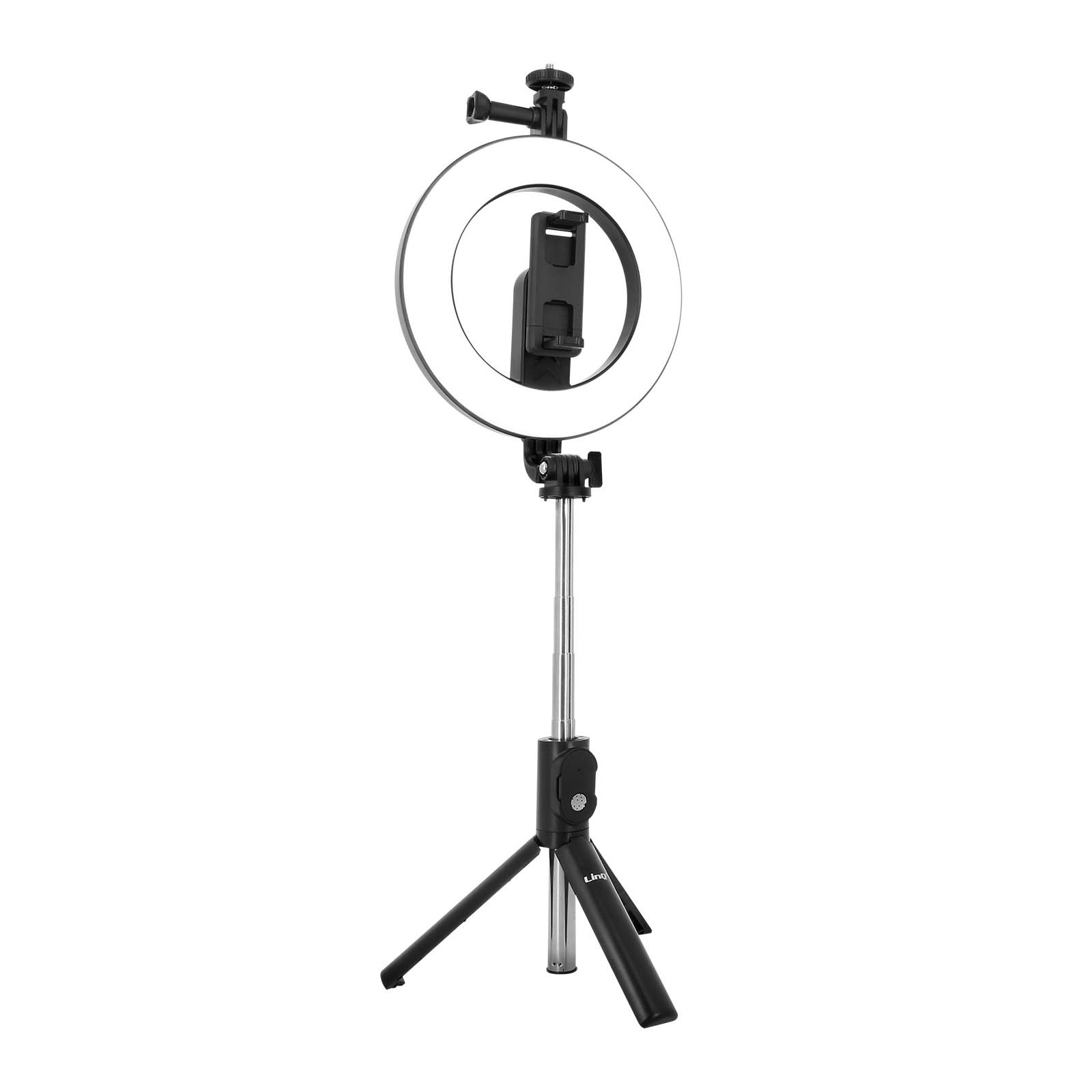 Perche Selfie Smartphone Ring Light Trépied Bluetooth LinQ Noir Connecté - 2