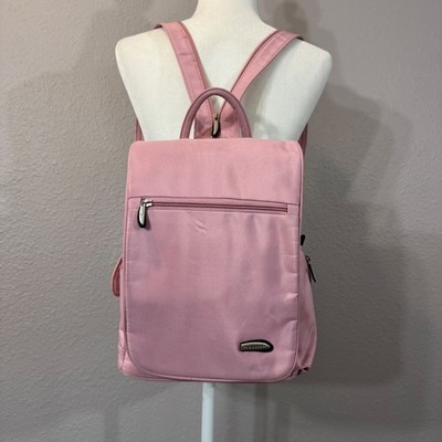 Travelon Pink Metro Convertible Sling Bag Backpack Anti-Theft Nylon