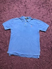 Vintage Polo Ralph Lauren Shirt polo short sleeve Cotton Faded Crashed Size L
