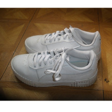 PUMA Low Top White Athletic Lace Up Sneakers ...