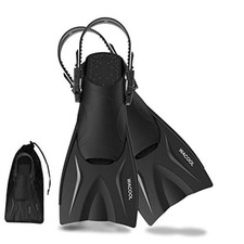 Adult Short Light Adjustable Travel Size Fins Short Blade Fins Flippers for