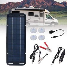 30W Solar Panel 12V Trickle Charger Battery Charger Kit Maintainer Boat Car RV