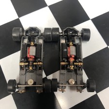 Afx Mega G 1.7 Slot Car Chassis Lot, 1 Blk, 1 Gray..Running 