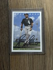 2005 Tim Raines Signed Auto Topps Card White Sox Comiskey World Series Year