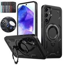 Case For Samsung S26 S25 S24 S23 S22 S21 Magnetic Magsafe Rotating Stand Cover