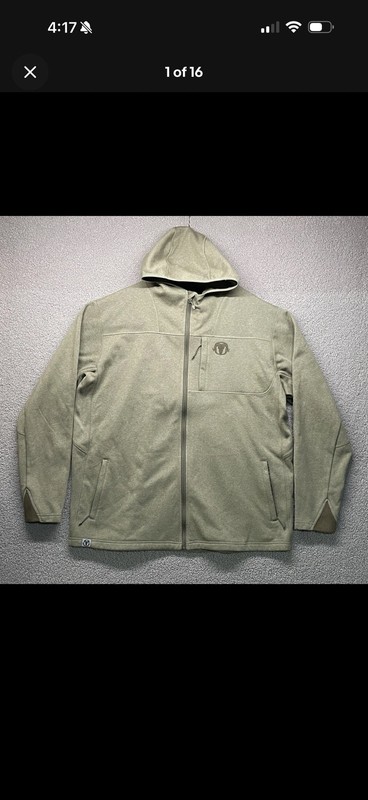 BlackOvis Trailhead Hoodie Mens 3XL Green Tan Full Zip Jacket Outdoor Hiking EUC