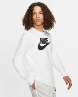 Nike T-Shirt Herren Sportswear Icon Futura Langarm 100% Baumwolle Weiß/Schwarz