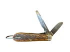 WW1I PAL BLADE CO. MILITARY 2 BLADE  POCKET KNIFE w BONE SCALES