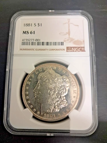 1881-S $1 NGC MS 61 Morgan Silver Dollar