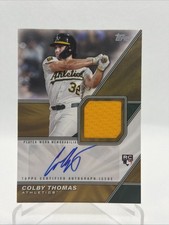2026 Topps Series 1 Colby Thomas Rookie Auto Relic Major League Material A’s