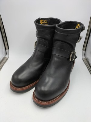 CHIPPEWA Stiefel 1901M10 Vibram Sohle Engineer Boots Leder Schwarz Größe 7E