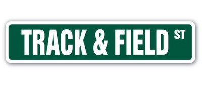 TRACK & FIELD Street Sign hurdling pole vault high jump | Indoor/Outdoor | 30...