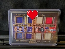 1961-62 vs 1971-72 Leaf in Game used 1/1  Frank, Dave,Time,George,Ken,Serge,Yvan