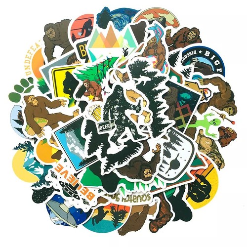 50pcs Funny Bigfoot Sasquatch Themed Waterproof Sticker Pack Stickers Set - Picture 4 of 5