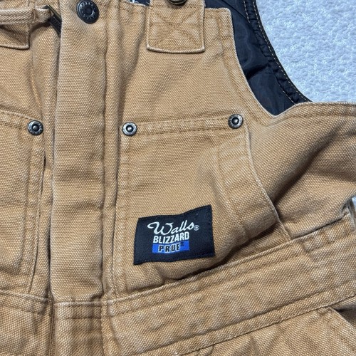 Walls Blizzard Pruf Youth Bibs Overalls Winter Work Farm Trucker Canvas XL 12/14 - Picture 4 of 14