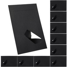 10pcs Kraft Paper Photo Frames with Easel for DIY Crafts - Black 6 Inch