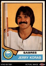 1974 O-Pee-Chee NHL #354 Jerry Korab Sabres 5 - EX