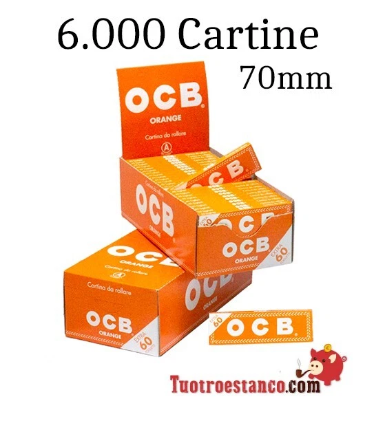 Pack DUE Cartine OCB Orange de 70 mm - 100 libretto - Imagen 2 de 4