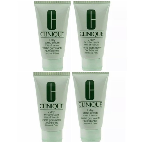 4x Clinique 7 Day Scrub Cream Exfoliate 1oz/30ml each Travel Size 4oz
