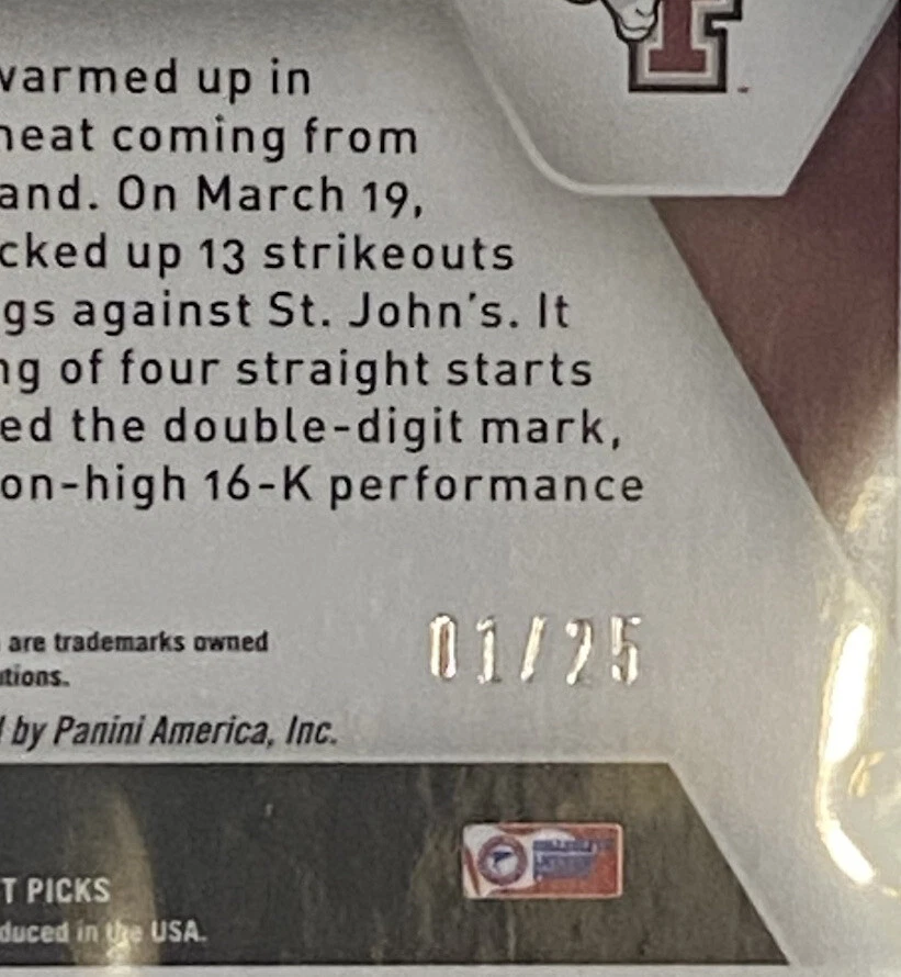 🔥Matt Mikulski RC 2021 Prizm Draft Picks TIGER STRIPE PRIZM 1/25 AUTO 1st Made - Image 3 of 3