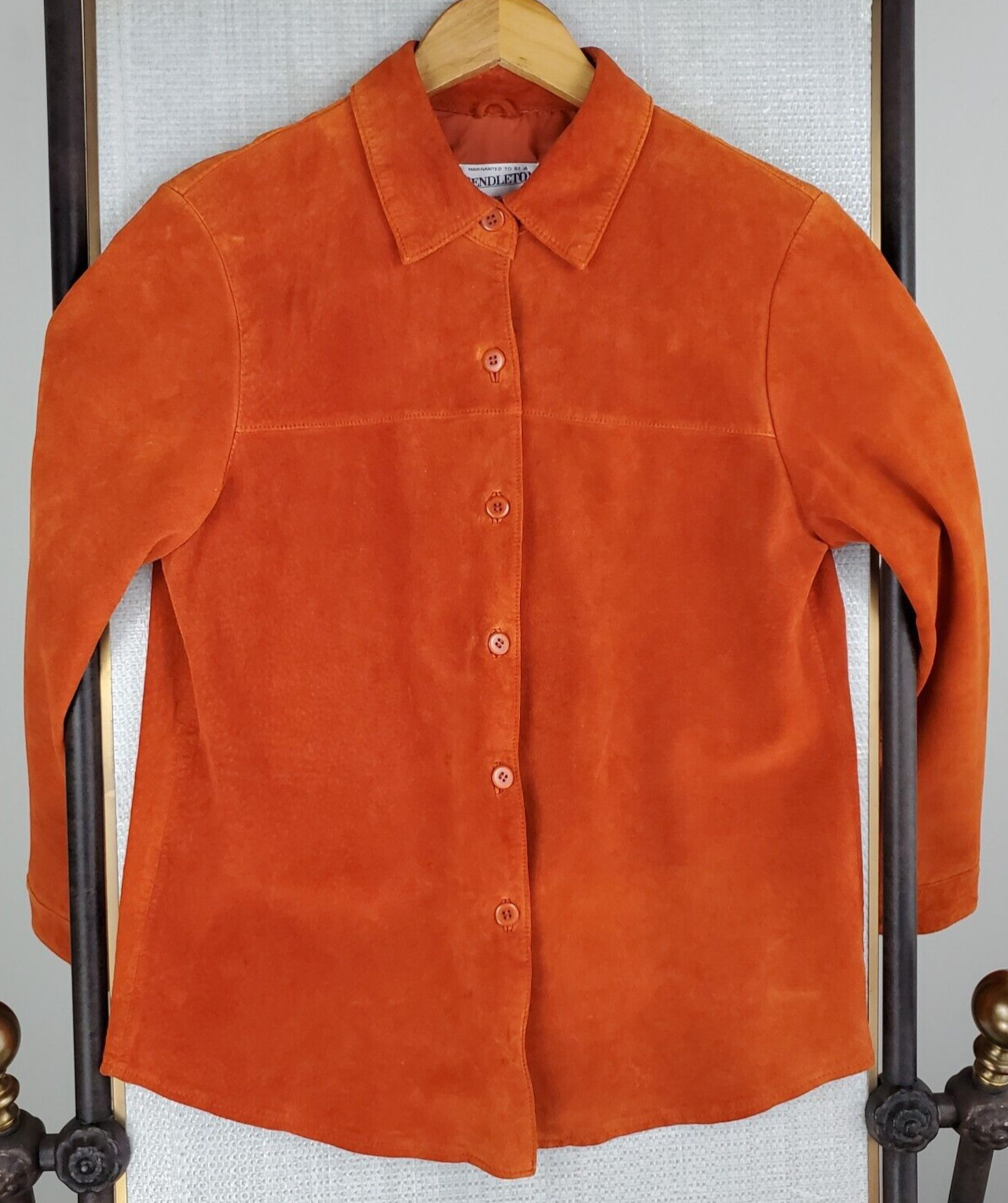 PENDLETON Womens Size Medium 100% Leather Burnt O… - image 4